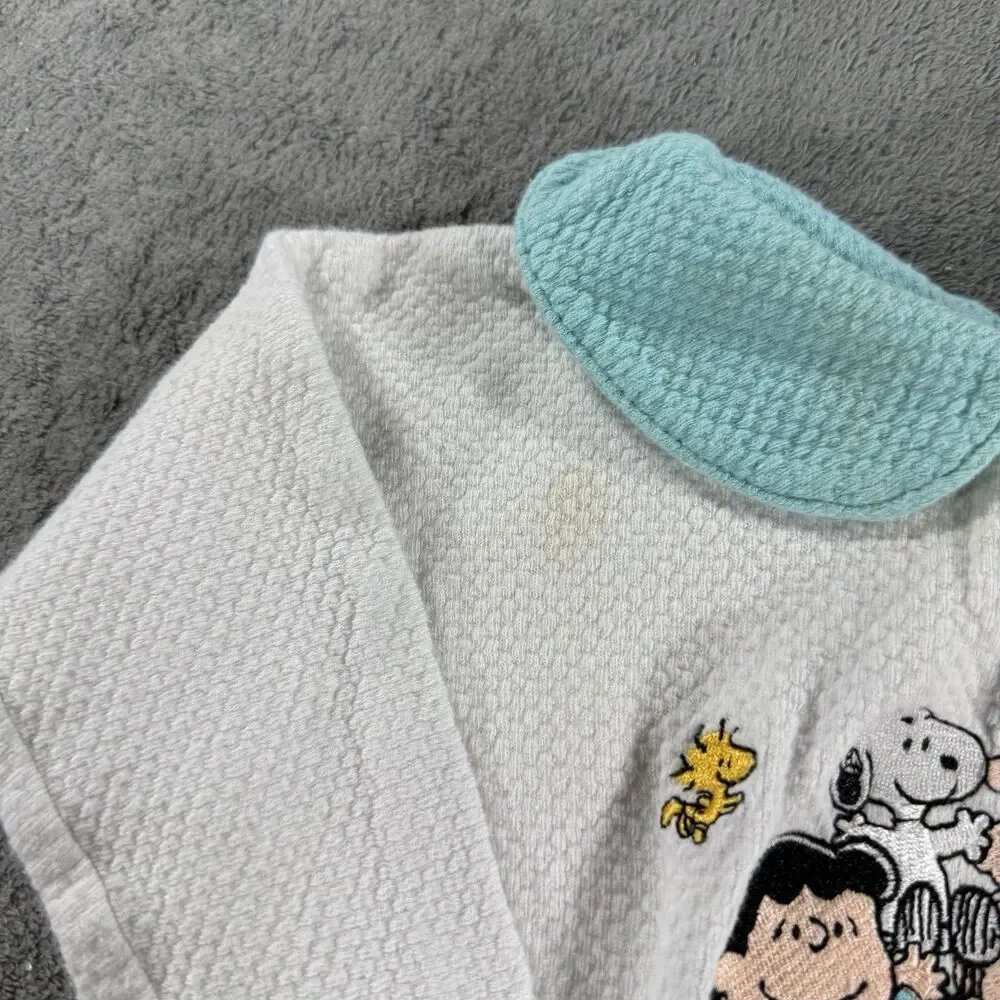 VTG Peanuts Snoopy Charlie‎ And Friends Embroidered Collared One Piece 6 Months